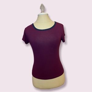 Brandy Melville Maroon short sleeve tee